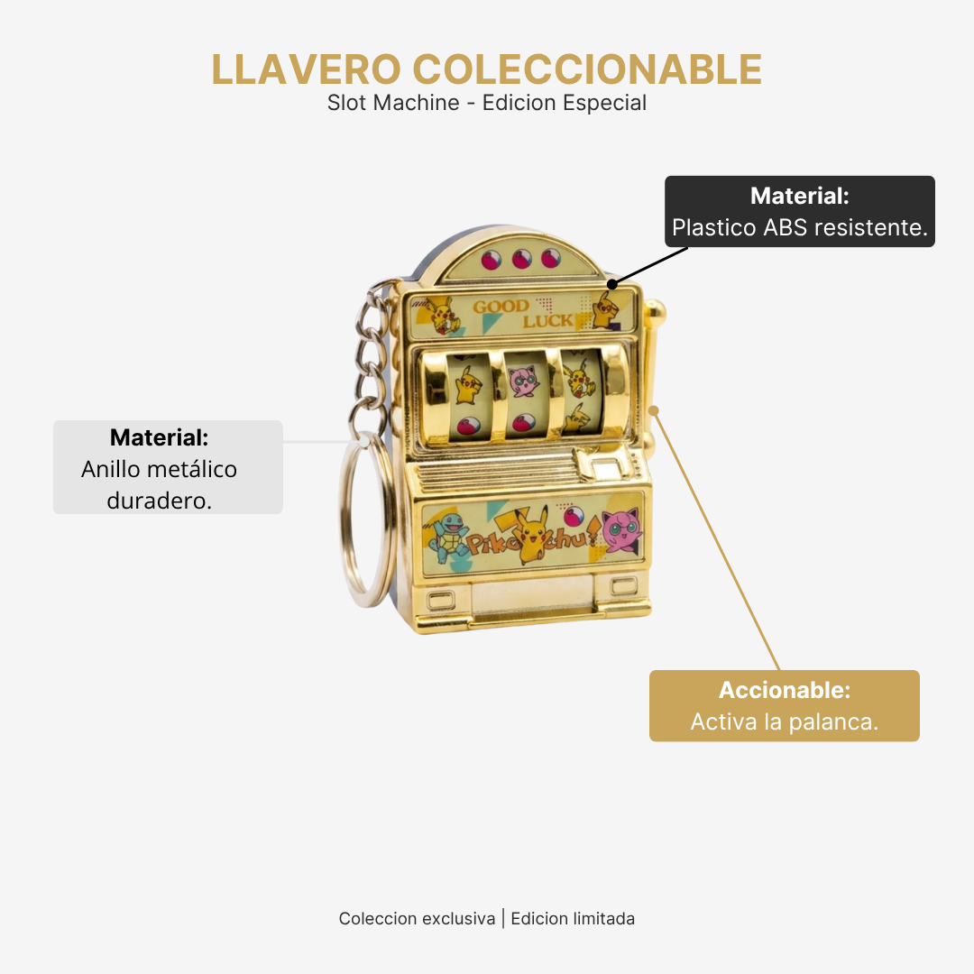 Llavero Mini Slot Dorado